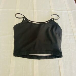 Nike, Black Crop Top, Size Large